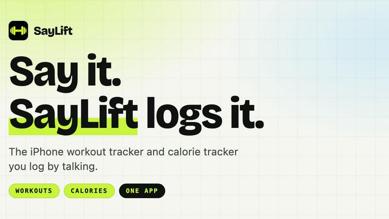 SayLift application interface and features