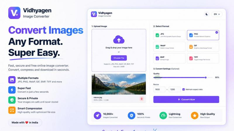 VidhyaGen application interface and features