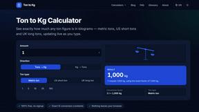 Ton to Kg Calculator
